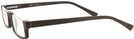 Rectangle Walnut Seattle Eyeworks 956 Single Vision Half Frame View #3