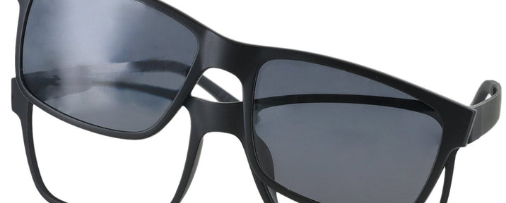 Rectangle Seattle Eyeworks 960 with Clip Single Vision Full Frame View #1
