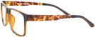 Rectangle Matte Tortoise Seattle Eyeworks 960 with Clip Single Vision Full Frame View #3