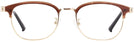 Square,Round Brown/gold Seattle Eyeworks 979 Progressive No-Lines View #2