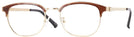 Square,Round Brown/gold Seattle Eyeworks 979 Progressive No-Lines View #1