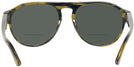 Round,Aviator Havana Yellow Pointille W/ Blue Starck SH5024 Bifocal Reading Sunglasses View #4