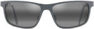 Rectangle Satin Black/Neutral Grey Maui Jim Anemone 606 View #2