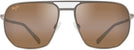 Square Satin Sepia/HCL Bronze Lens Maui Jim Shark’s Cove 605 View #2