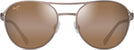 Round Satin Sepia/HCL Bronze Lens Maui Jim Half Moon 890 View #2
