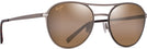 Round Satin Sepia/HCL Bronze Lens Maui Jim Half Moon 890 View #1