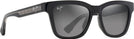 Square Black With Trans Light Grey/Neutral Grey Lens Maui Jim Hanohano 644 View #1