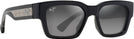 Rectangle Black With Trans Light Grey/Neutral Grey Lens Maui Jim Kenui 642 View #1