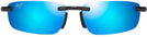 Rectangle Shiny Black/Blue Hawaii Mirror Maui Jim ‘Ilikou 630 View #2
