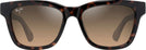 Square Dark Havana With Trans Yellow/HCL Bronze Lens Maui Jim Hanohano 644 View #2