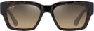 Rectangle Dark Havana With Trans Yellow/HCL Bronze Lens Maui Jim Kenui 642 View #2