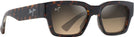 Rectangle Dark Havana With Trans Yellow/HCL Bronze Lens Maui Jim Kenui 642 View #1