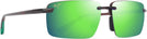 Rectangle Brown/Maui Green Maui Jim Laulima Asian Fit 656 View #1