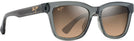 Square Trans Dark Grey/HCL Bronze Lens Maui Jim Hanohano 644 View #1