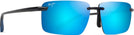 Rectangle Shiny Black/Blue Hawaii Mirror Maui Jim Laulima Asian Fit 656 View #1