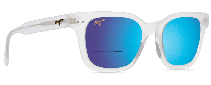 Wayfarer Frosted Crystal/blue Hawaii Lens Maui Jim Shore Break 822 Bifocal Reading Sunglasses View #1