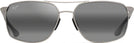 Rectangle Silver w/Neutral Grey Lenses Maui Jim Puu Kukui 857 View #2