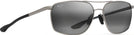 Rectangle Silver w/Neutral Grey Lenses Maui Jim Puu Kukui 857 View #1