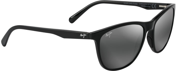 Square Gloss Black/Grey Lens Maui Jim Sugar Cane 783 View #1