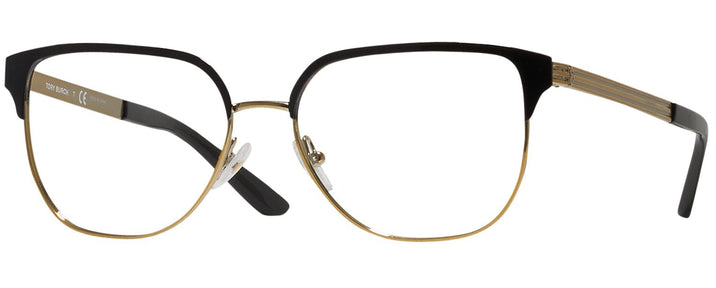 Square Shiny Gold/black Tory Burch 1066 Single Vision Full Frame View #1