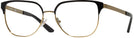 Square Shiny Gold/black Tory Burch 1066 Single Vision Full Frame View #1