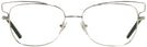 Square Shiny Silver Tory Burch 1056 Single Vision Full Frame View #2