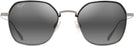 Square Titanium w/Neutral Grey Lens Maui Jim Moon Doggy 874 View #2