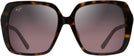 Square Tortoise w/Rose Lens Maui Jim Poolside 838 View #2