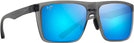 Rectangle Translucent Grey/Blue Hawaii Maui Jim Honokalani 455 View #1