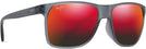 Rectangle Translucent Matte Grey/Hawaii Lava Maui Jim Pailolo 603 View #1