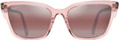 Cat Eye,Rectangle Translucent Pink w/Maui Rose Lens Maui Jim Kou 884 View #2