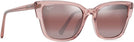 Cat Eye,Rectangle Translucent Pink w/Maui Rose Lens Maui Jim Kou 884 View #1