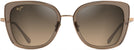 Rectangle Transparent Taupe w/ Gold HCL Bronze Maui Jim Violet Lake 843 View #2