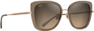 Rectangle Transparent Taupe w/ Gold HCL Bronze Maui Jim Violet Lake 843 View #1