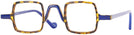 Square Blue/tortoise Hip To Be Square Single Vision Full Frame View #1