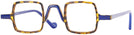 Square Blue/tortoise Hip To Be Square Single Vision Full Frame View #1