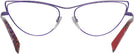 Cat Eye VIOLET/BLUE PURPLE FISHNET Alain Mikli A02038 Single Vision Full Frame View #4