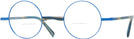 Round Matte Klein Blue/Metallic Blue Alain Mikli A02041 Bifocal View #1