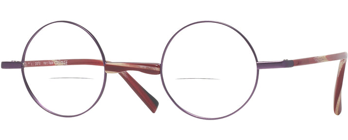 Round Matte Bordeaux/Metallic Ruby Alain Mikli A02041 Bifocal View #1