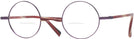 Round Matte Bordeaux/Metallic Ruby Alain Mikli A02041 Bifocal View #1