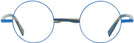 Round Matte Klein Blue/Metallic Blue Alain Mikli A02041 Single Vision Full Frame View #2
