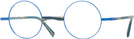 Round Matte Klein Blue/Metallic Blue Alain Mikli A02041 Single Vision Full Frame View #1