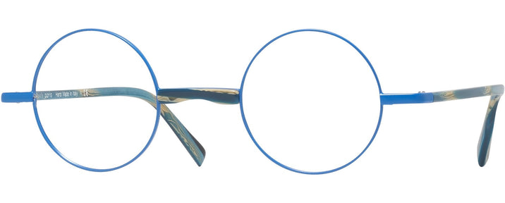 Round Matte Klein Blue/Metallic Blue Alain Mikli A02041 Progressive No-Lines View #1