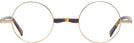 Round Matte Soft Gold/Violet Striped Alain Mikli A02041 Progressive No-Lines View #2