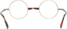 Round Matte Soft Gold/Violet Striped Alain Mikli A02041 Single Vision Full Frame View #4
