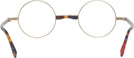 Round Matte Soft Gold/Violet Striped Alain Mikli A02041 Progressive No-Lines View #4