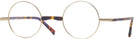 Round Matte Soft Gold/Violet Striped Alain Mikli A02041 Computer Style Progressive View #1