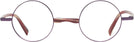 Round Matte Bordeaux/Metallic Ruby Alain Mikli A02041 Single Vision Full Frame View #2