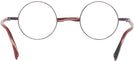 Round Matte Bordeaux/Metallic Ruby Alain Mikli A02041 Progressive No-Lines View #4