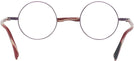Round Matte Bordeaux/Metallic Ruby Alain Mikli A02041 Single Vision Full Frame View #4